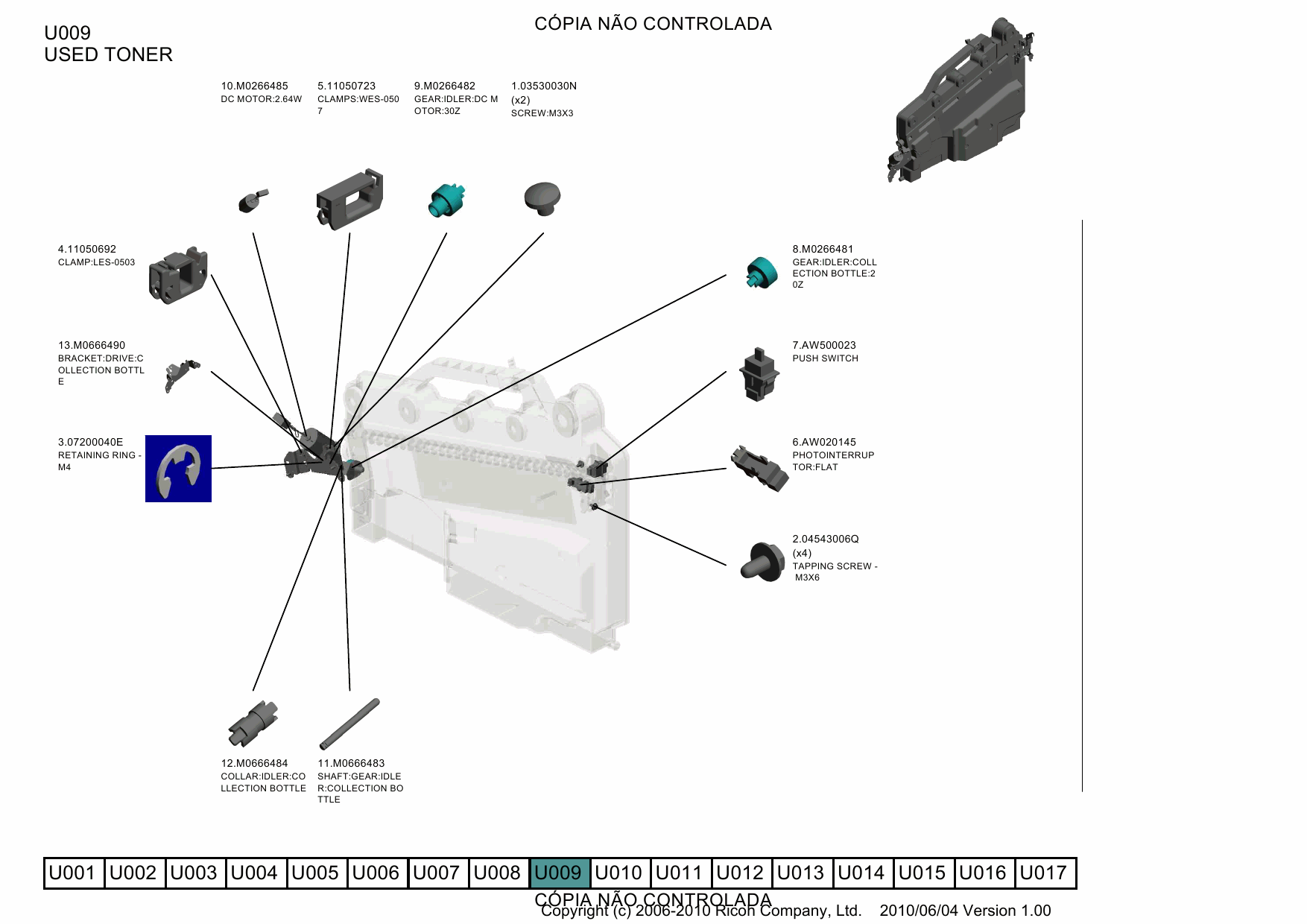 RICOH Aficio SP-C430DN C431DN M065 M066 Parts Catalog-5